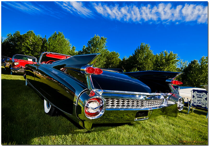 Classic car show display