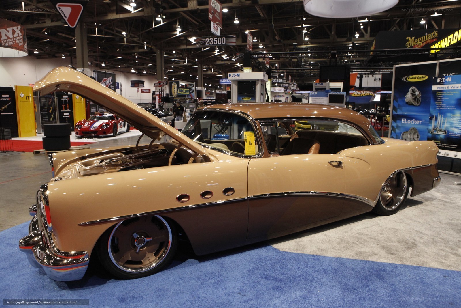 Classic car show display