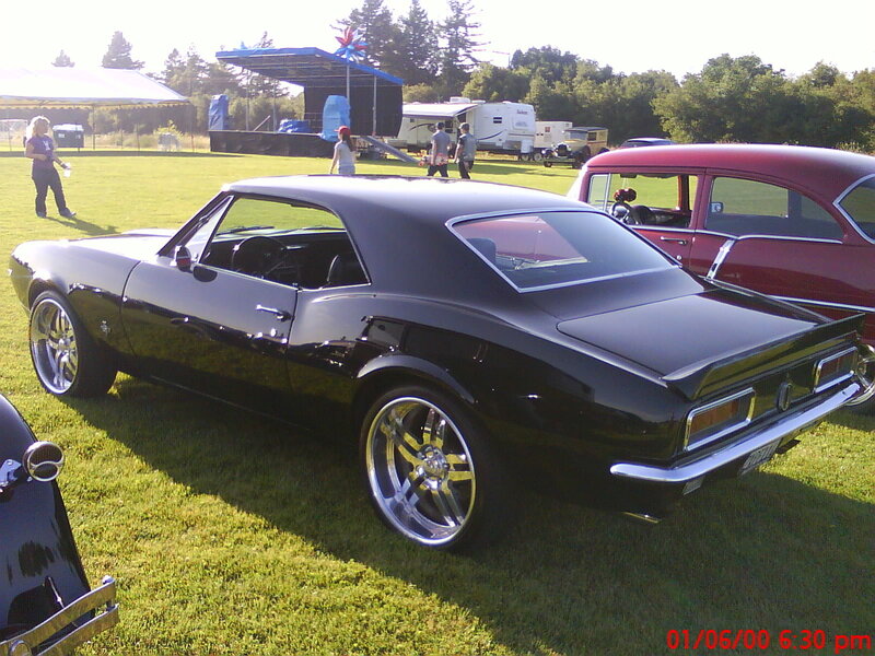 Classic car show on a sunny day