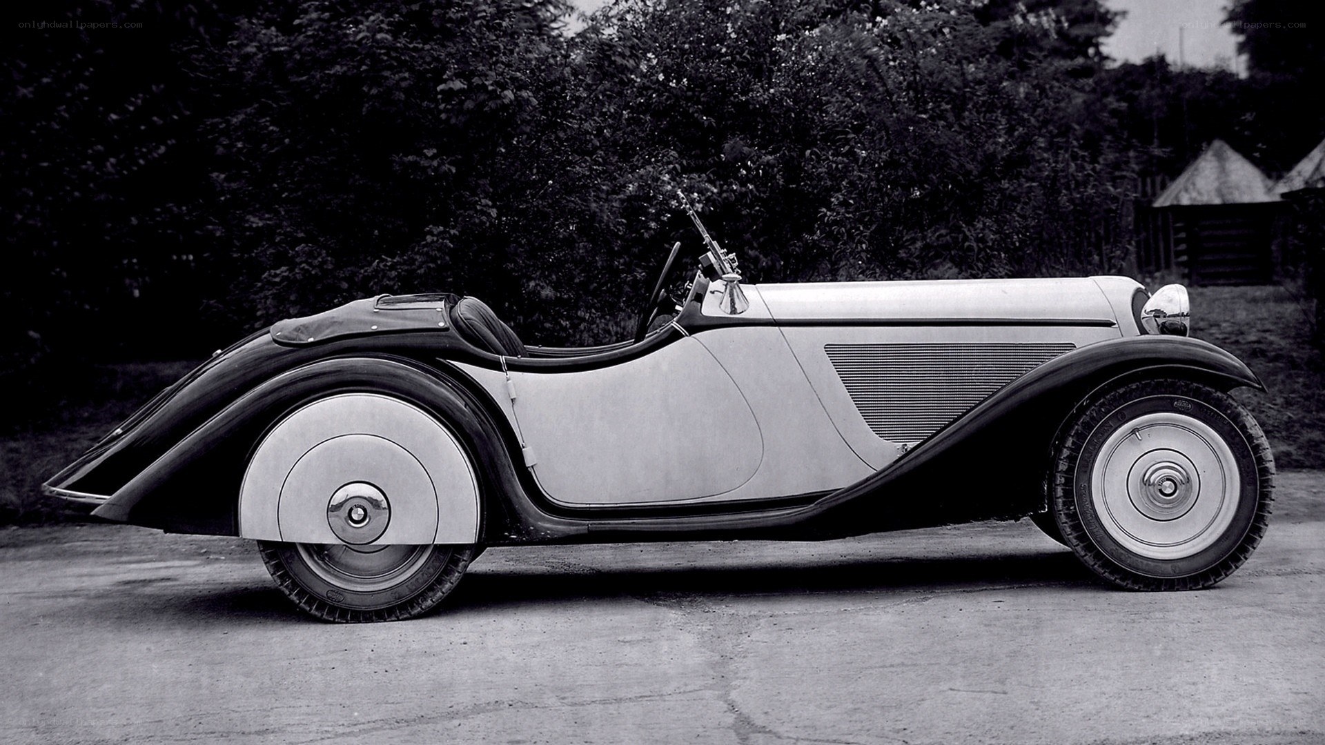Classic car side profile