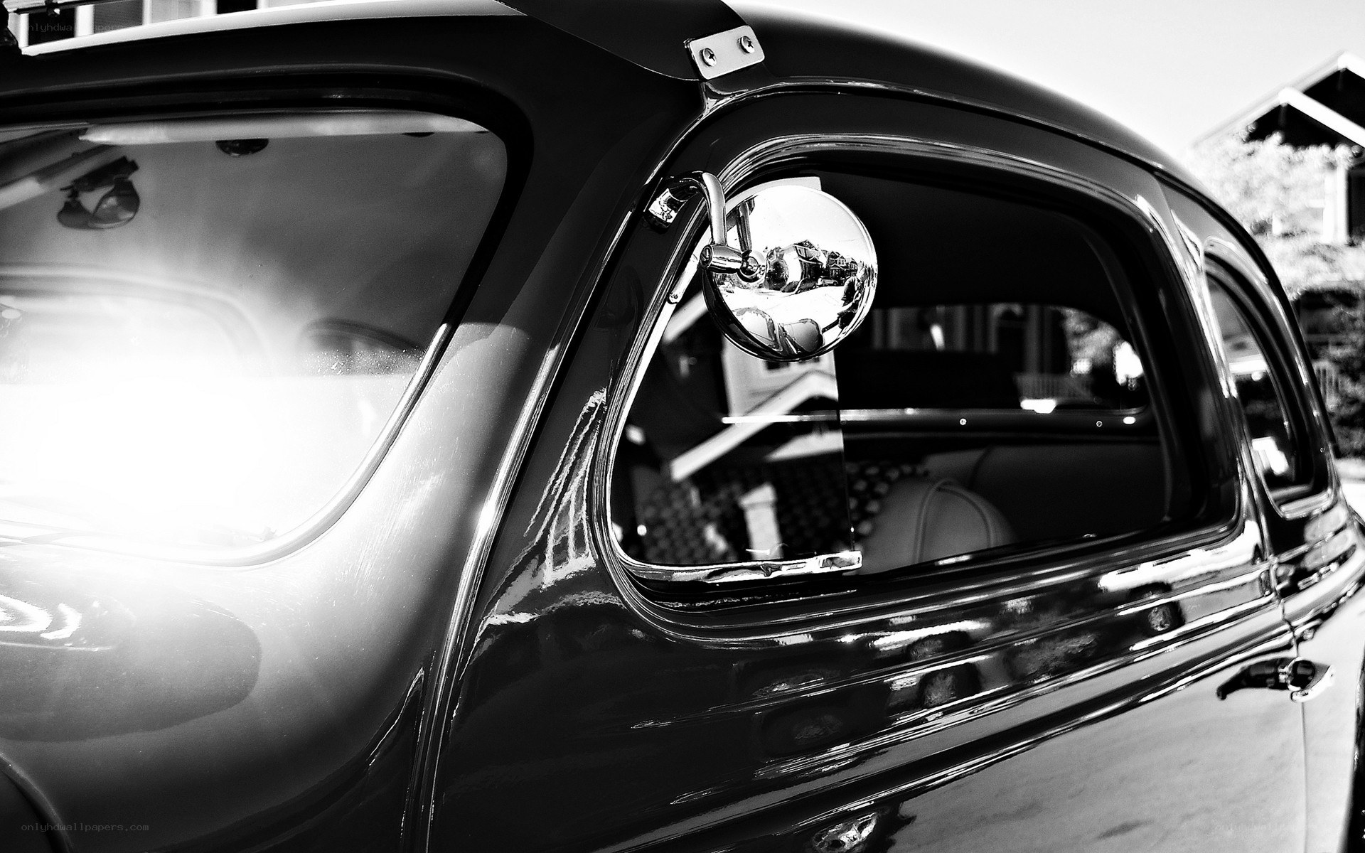 Classic car side view