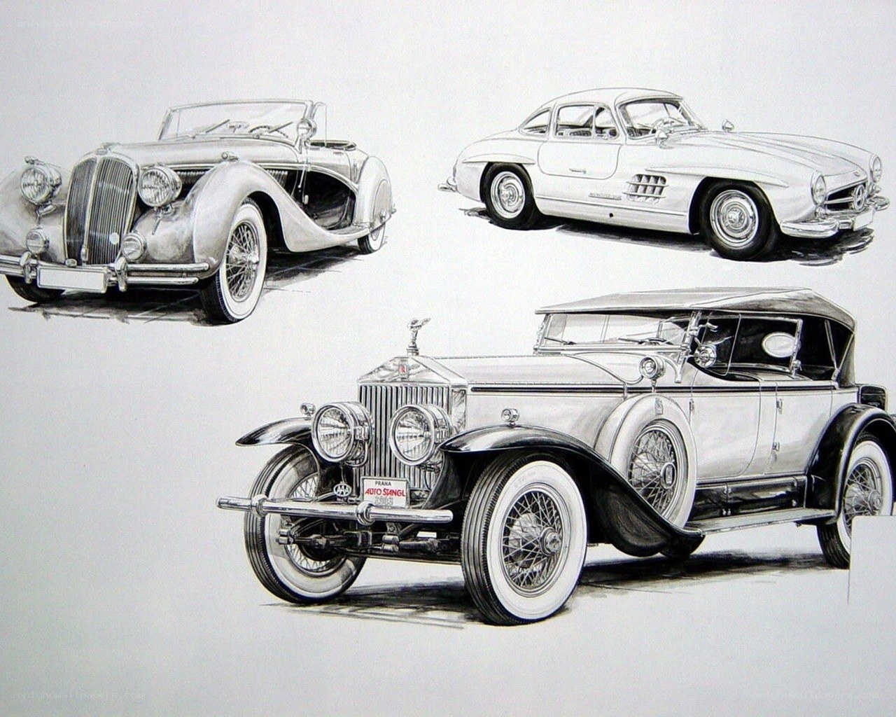 Classic car sketches
