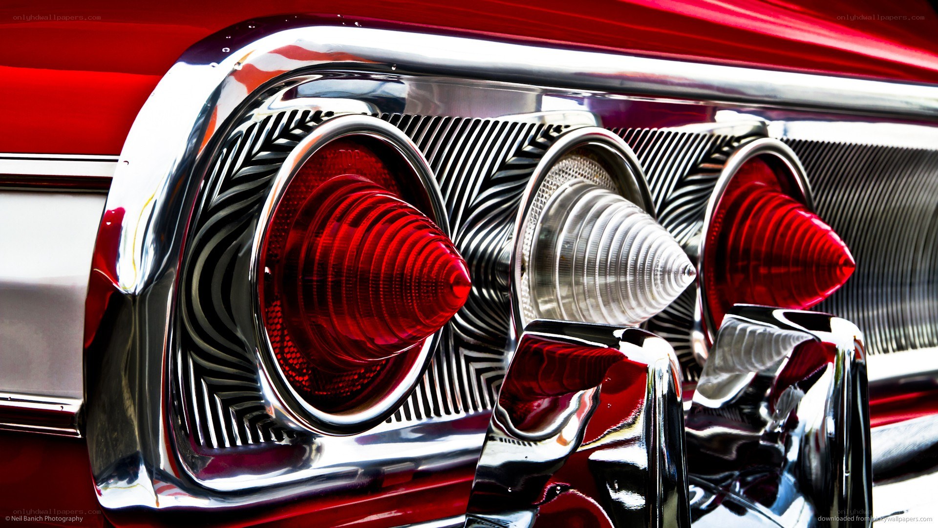 classic car taillight detail