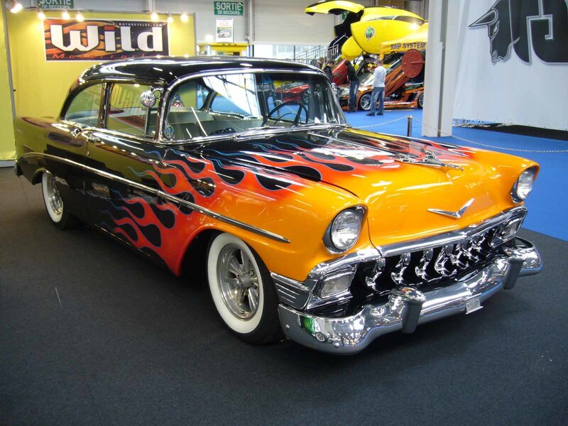 Classic Car with Flame Paint