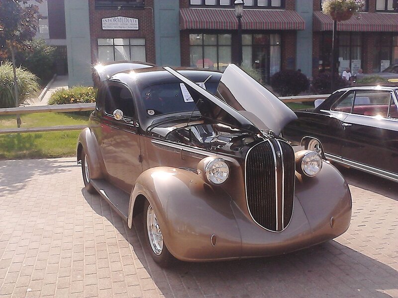 Classic Car with Hood Open