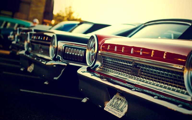 Classic cars at a car show