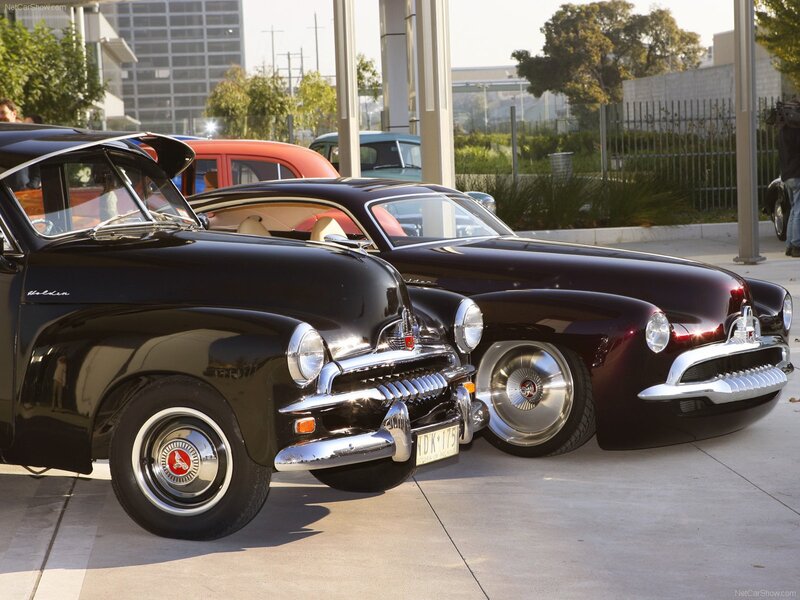 Classic cars at a show