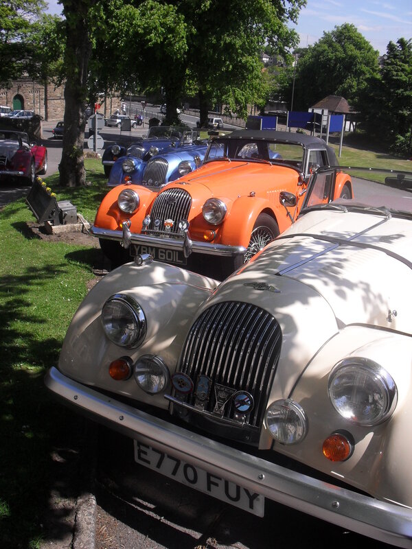 Classic cars at a show