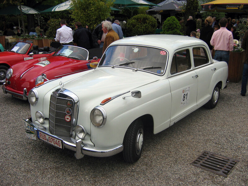 Classic cars at a show