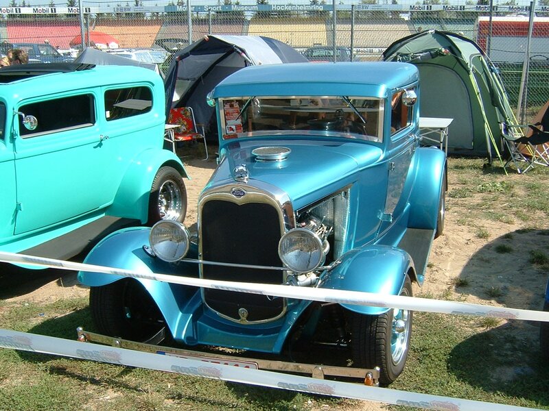 Classic cars at a show