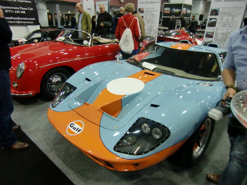 Classic cars at an auto show