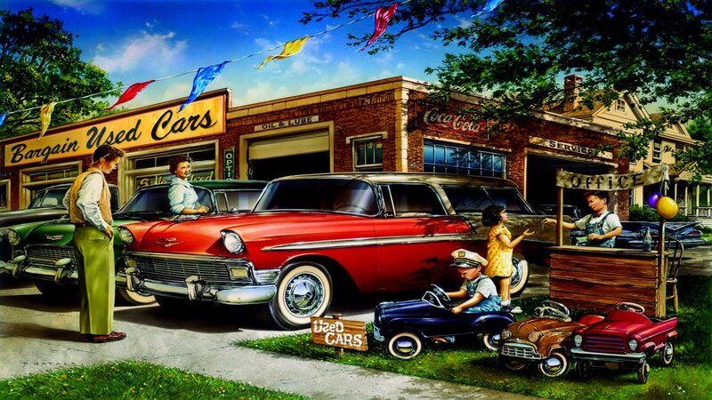 Classic Cars at Dealership