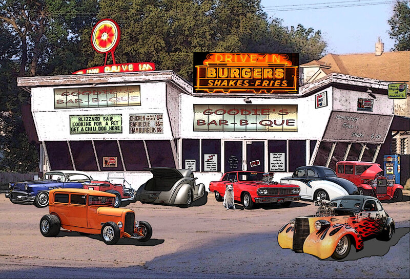 Classic Cars at Diner