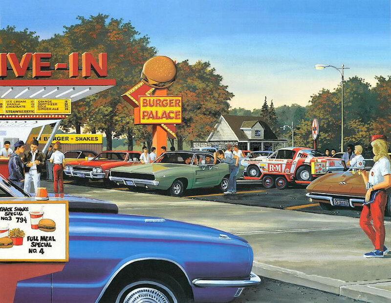 Classic Cars at Drive-in