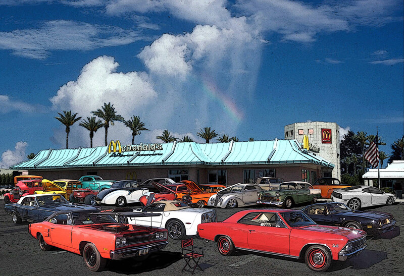 Classic Cars at McDonald's — Red