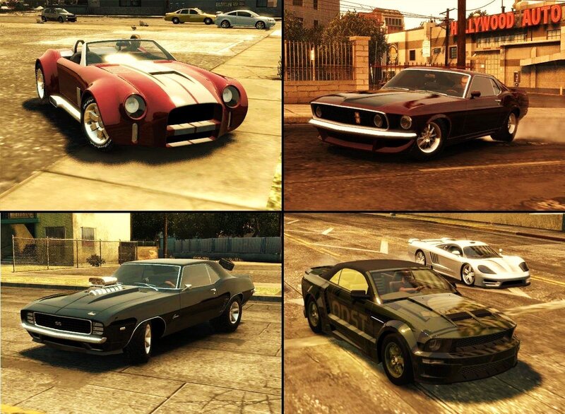 Classic cars in a video game
