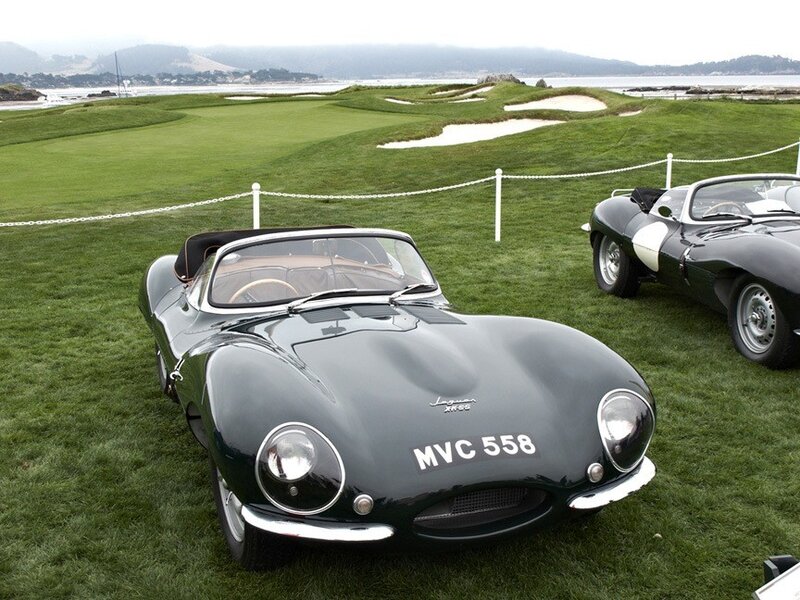 Classic cars on a golf course