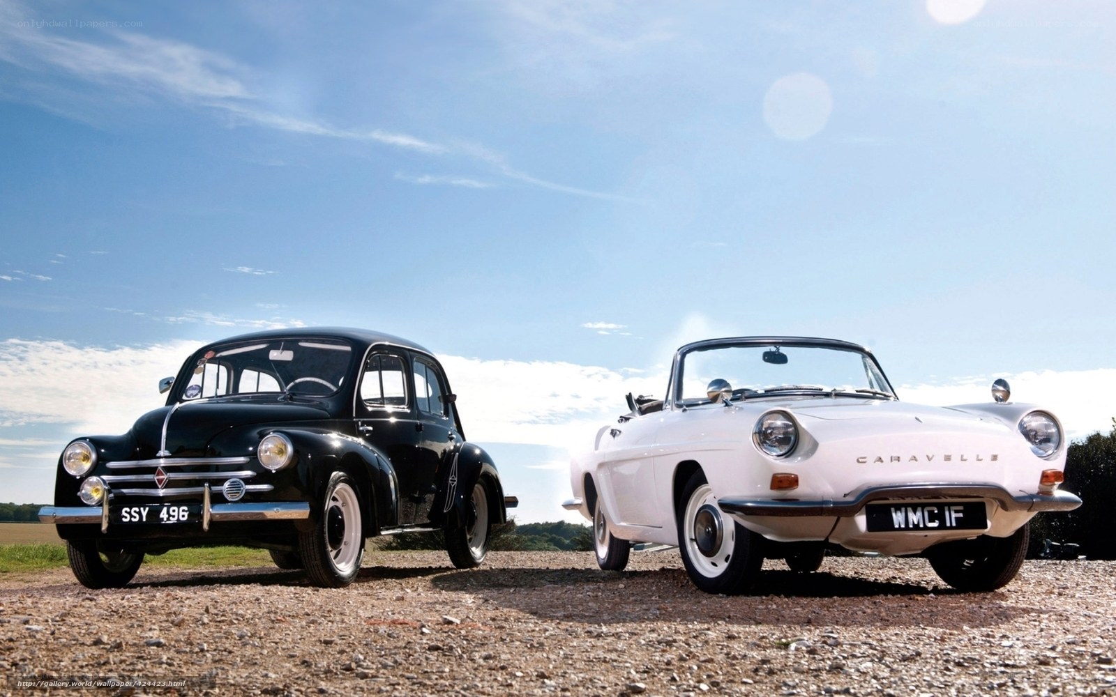 Classic cars on a sunny day