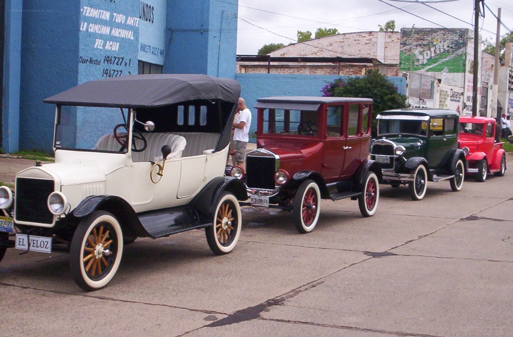 Classic cars on display