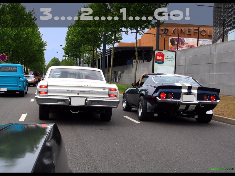 Classic cars on the street