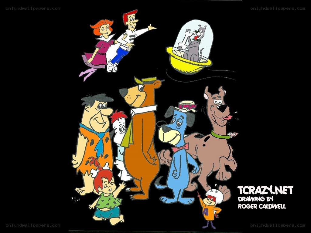 classic cartoon characters collage
