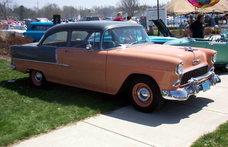 Classic Chevrolet Car — Orange, Outdoor