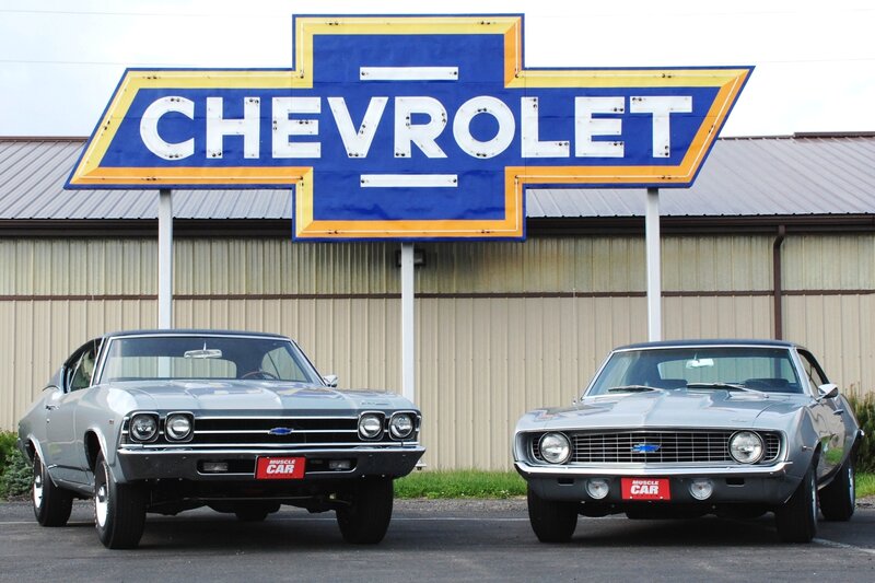 Classic Chevrolets at dealership
