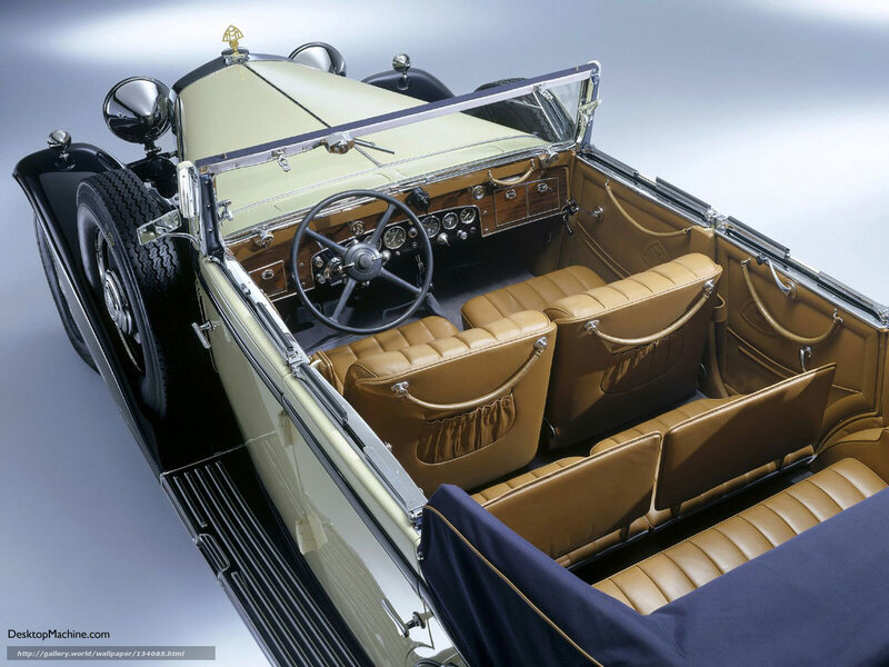 Classic convertible car interior