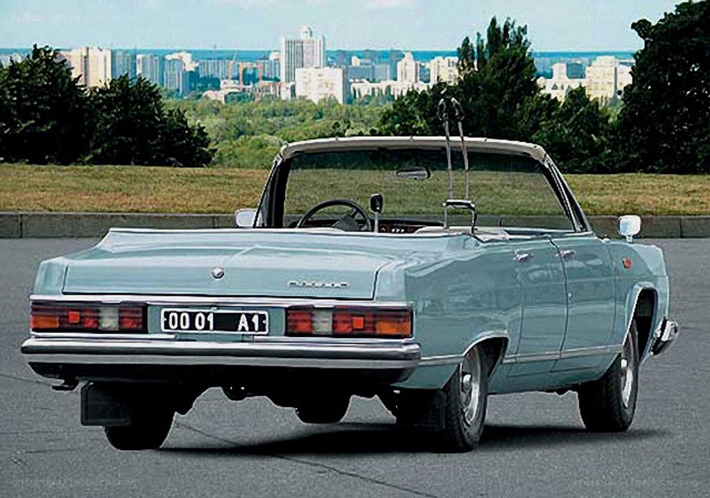 Classic convertible car rear view
