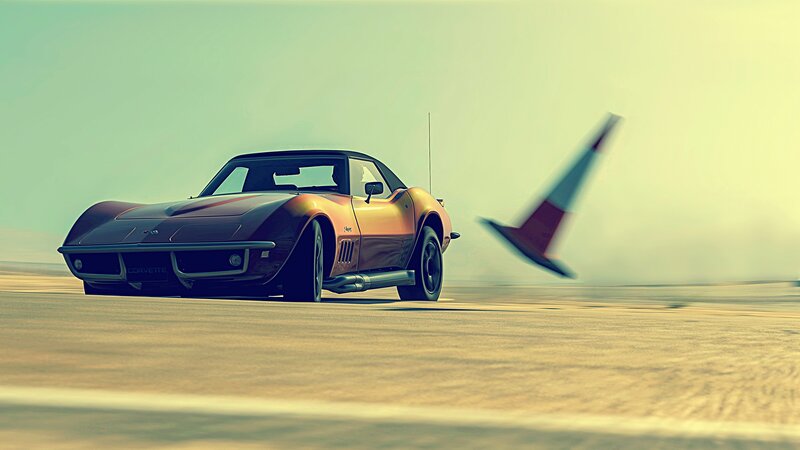 Classic Corvette Car — Brown