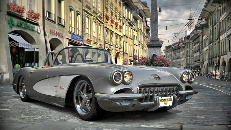 Classic Corvette in European Street