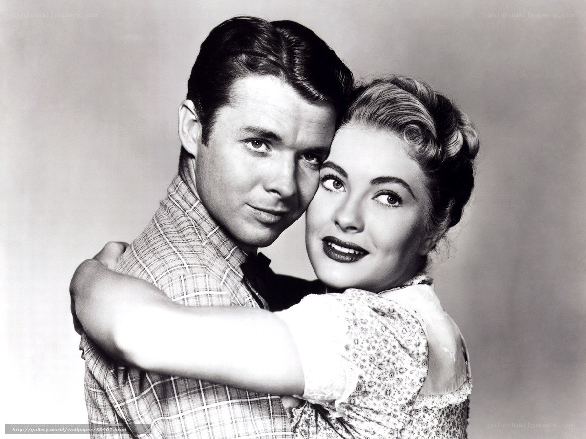Classic couple embrace portrait