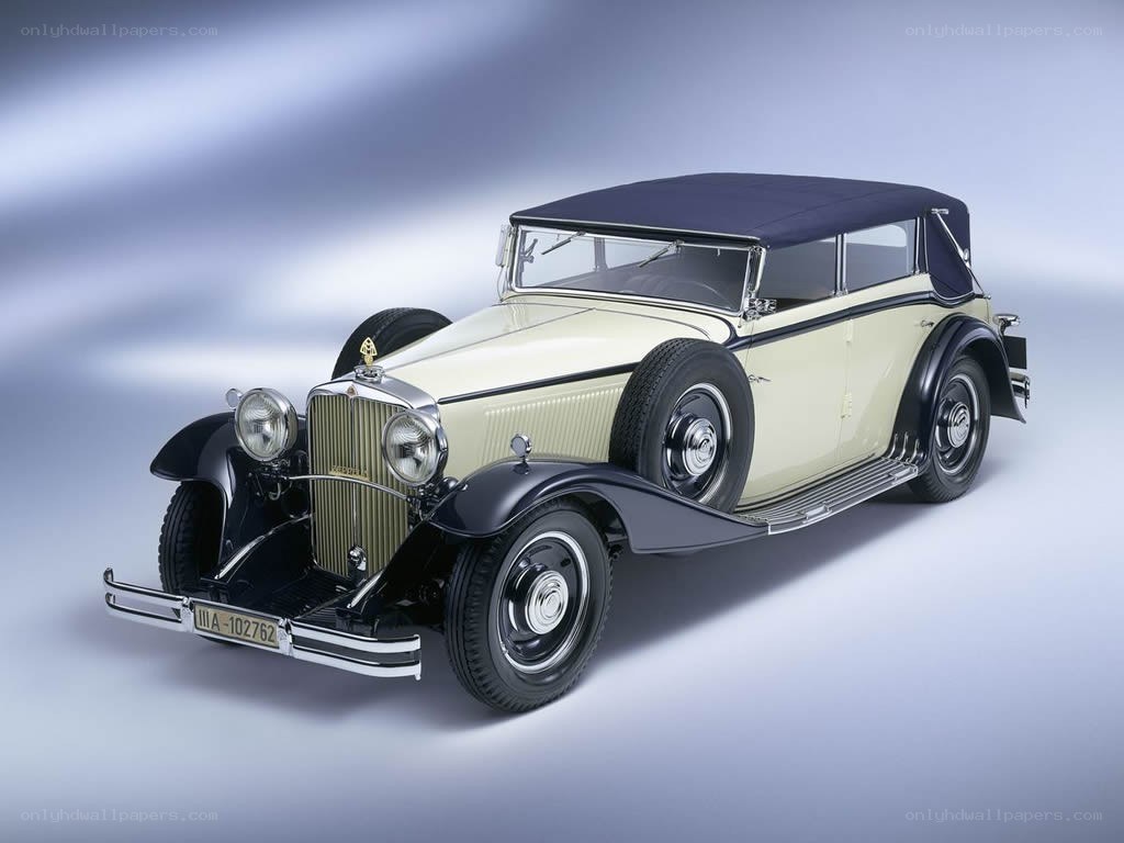 Classic cream and black car