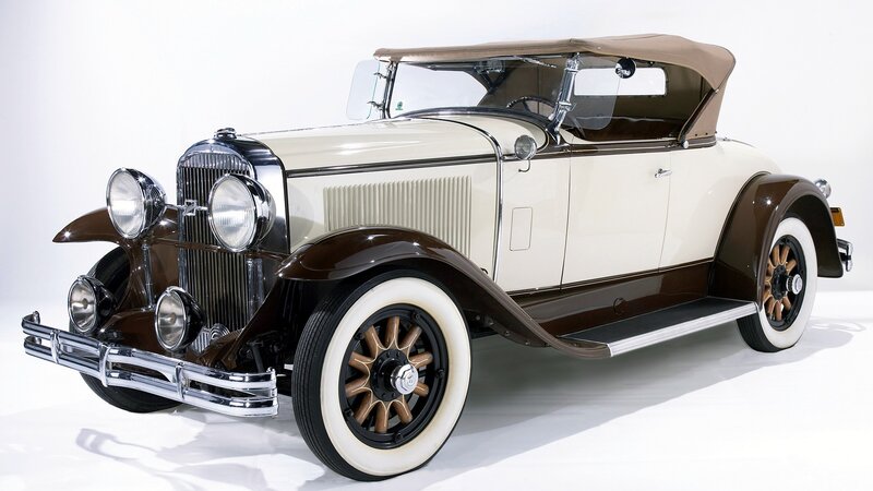 Classic cream and brown convertible
