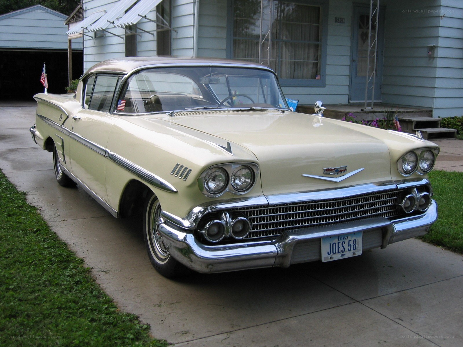 Classic cream-colored Chevrolet