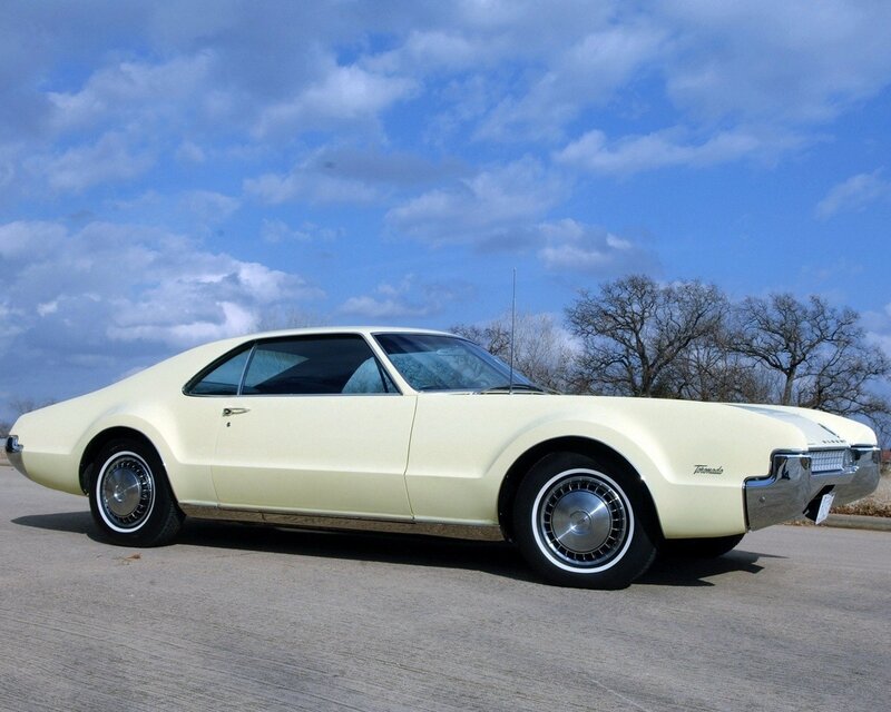 Classic cream-colored Oldsmobile Tornado