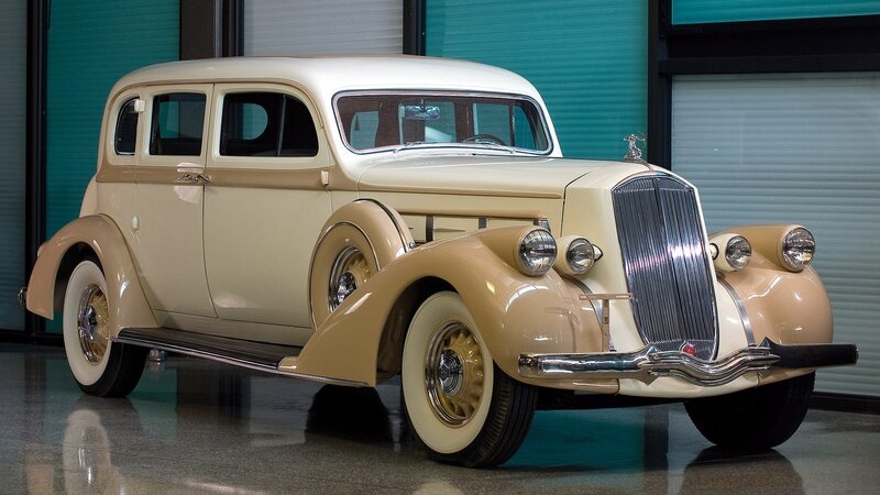Classic cream-colored sedan