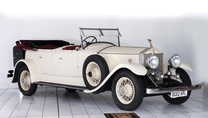 Classic cream Rolls-Royce car