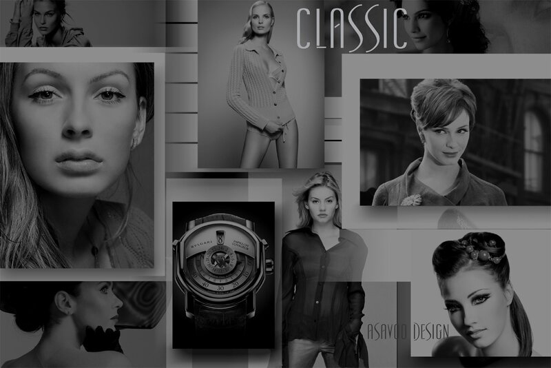 Classic fashion collage with watch