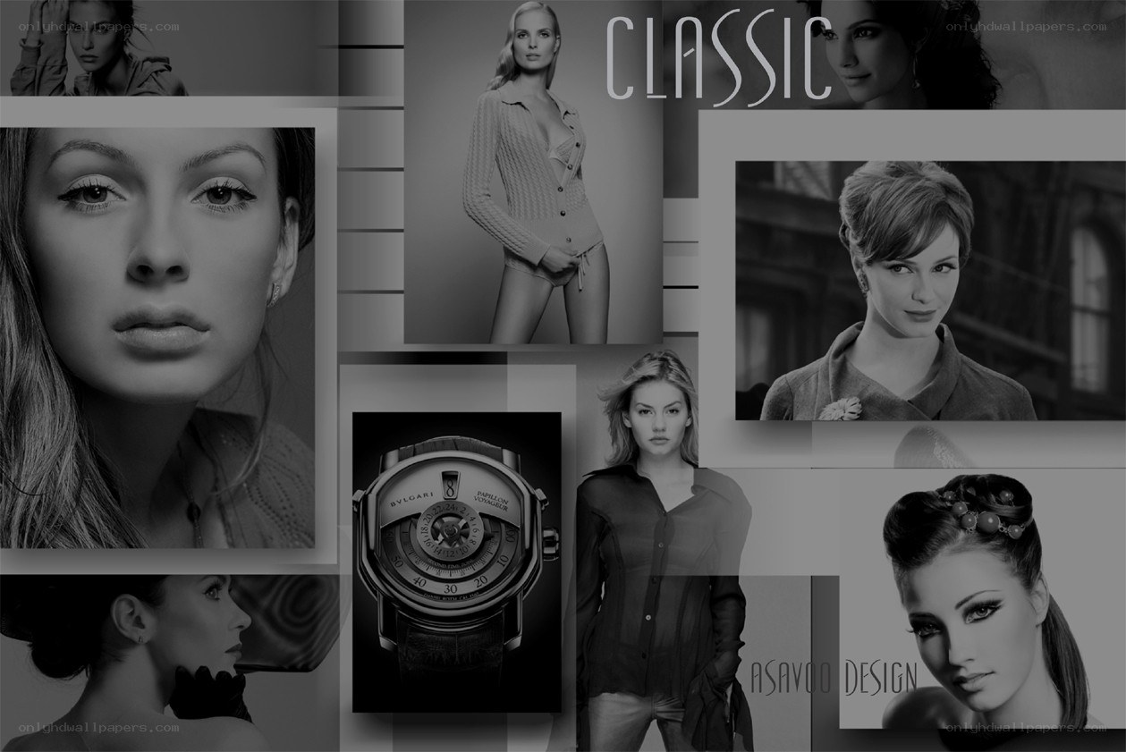 Classic fashion collage with watch