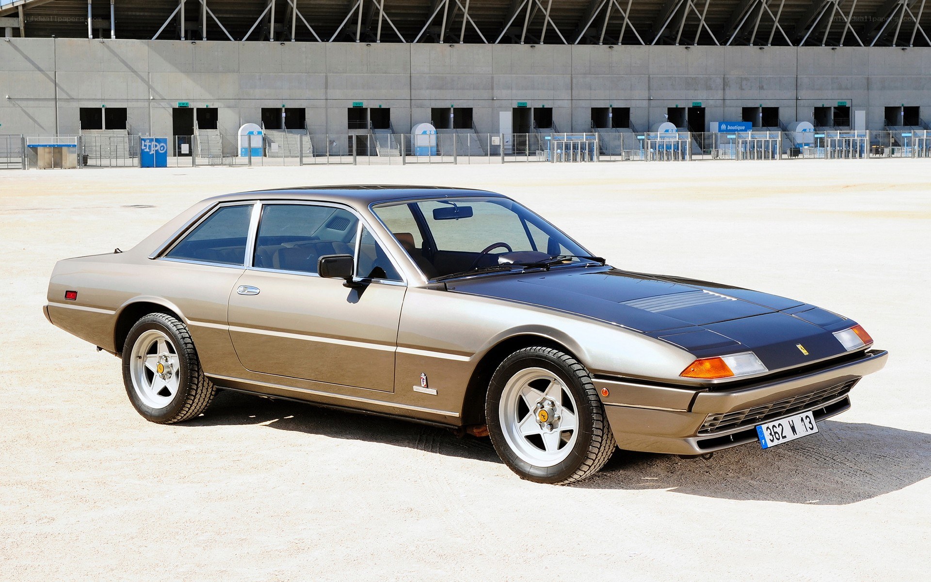 Classic Ferrari 412 in gold