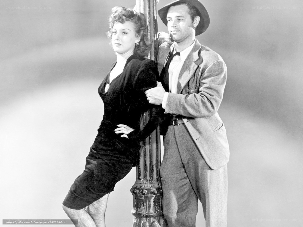 Classic film couple posing