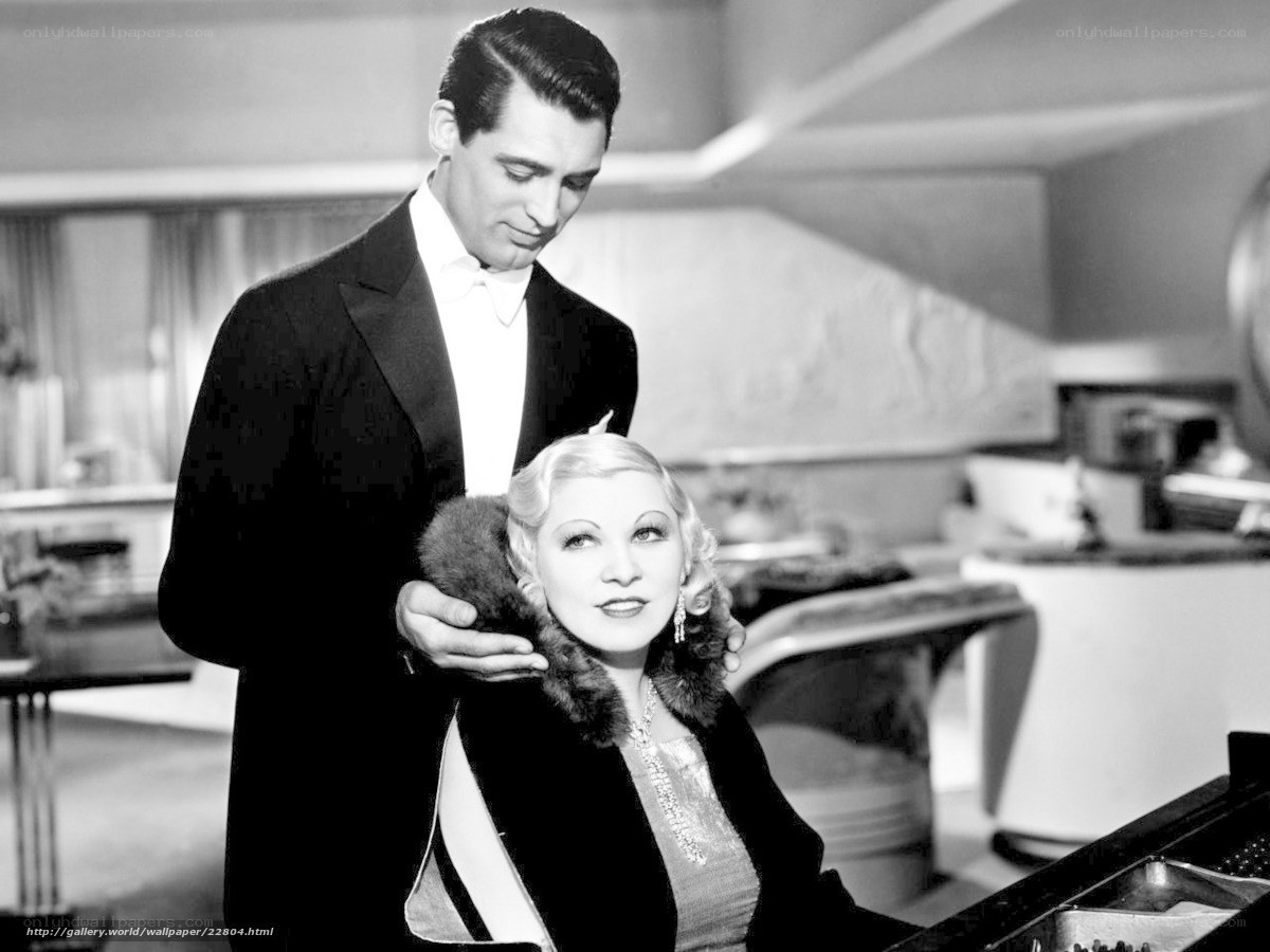 Classic film scene with couple