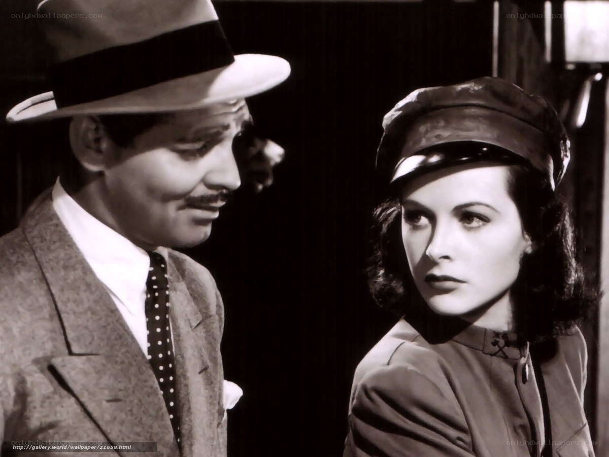 Classic film scene with man and woman