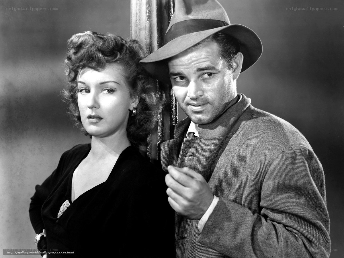 Classic film still with couple