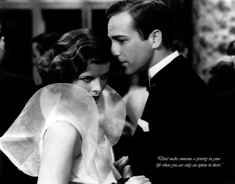 classic film still with quote