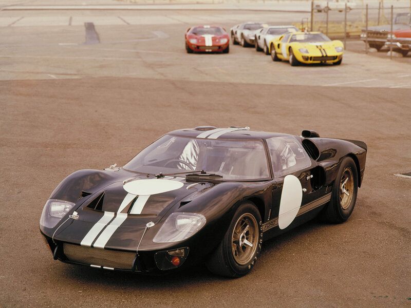 Classic Ford GT40 race cars