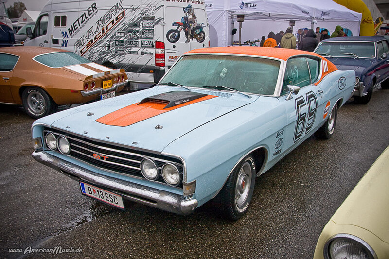 Classic Ford Mustang at car show