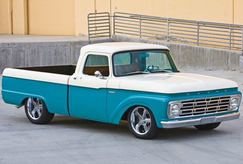 Classic Ford Pickup Truck — Teal, Calm
