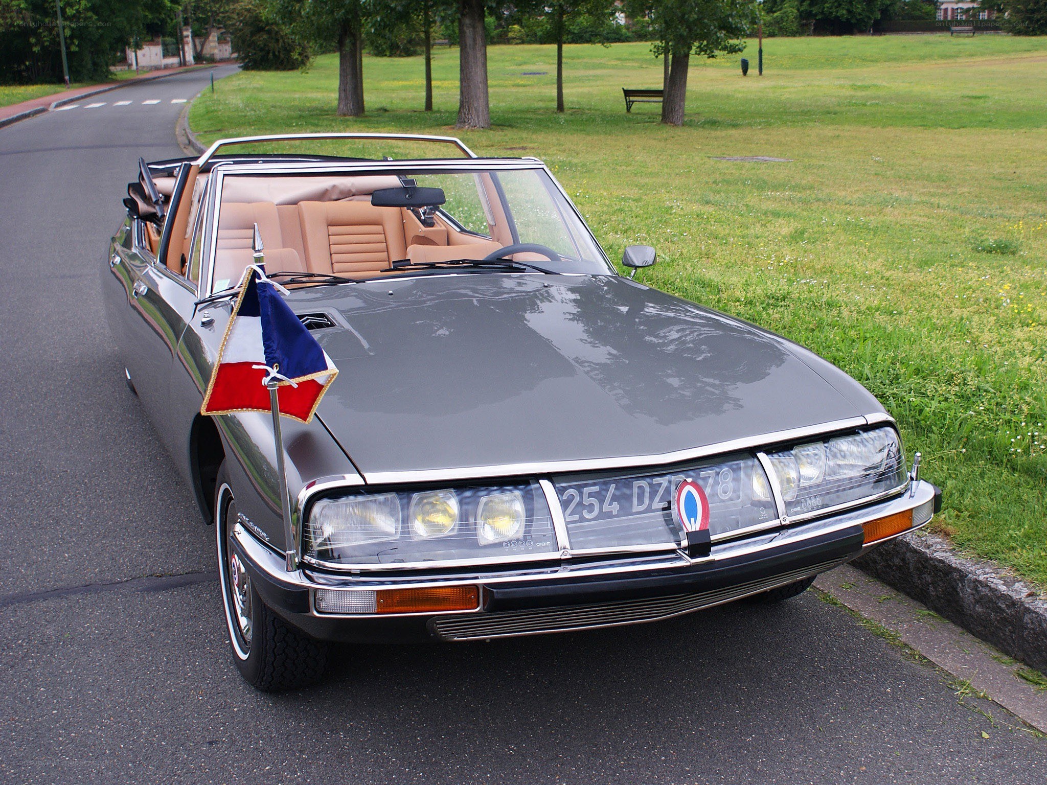 Classic French convertible car
